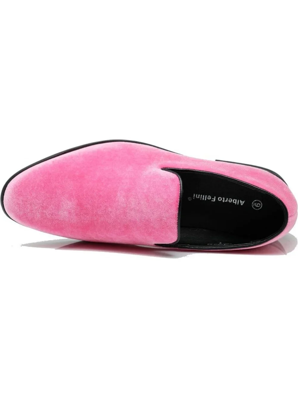 Men's Plain Pink Vintage Velvet Loafers Slip On Classic Tuxedo Dress Shoes
